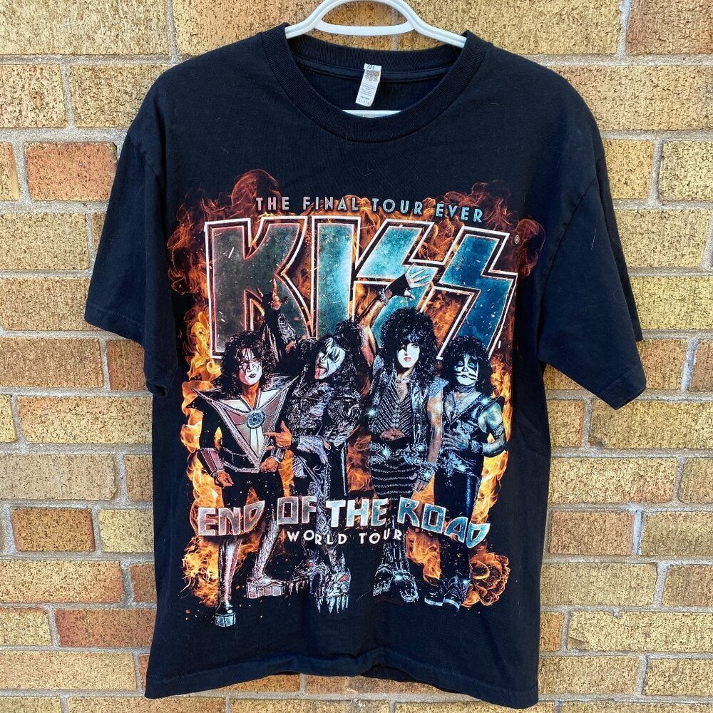 KISS END OF THE ROAD World Tour Band T Shirt Large